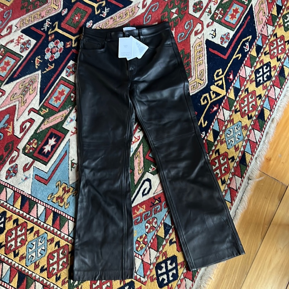 Genuine leather ankle length leather pants by & other stories
